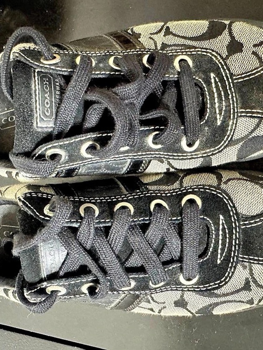 Coach Meagan Sneakers Black & White US 9 M, used